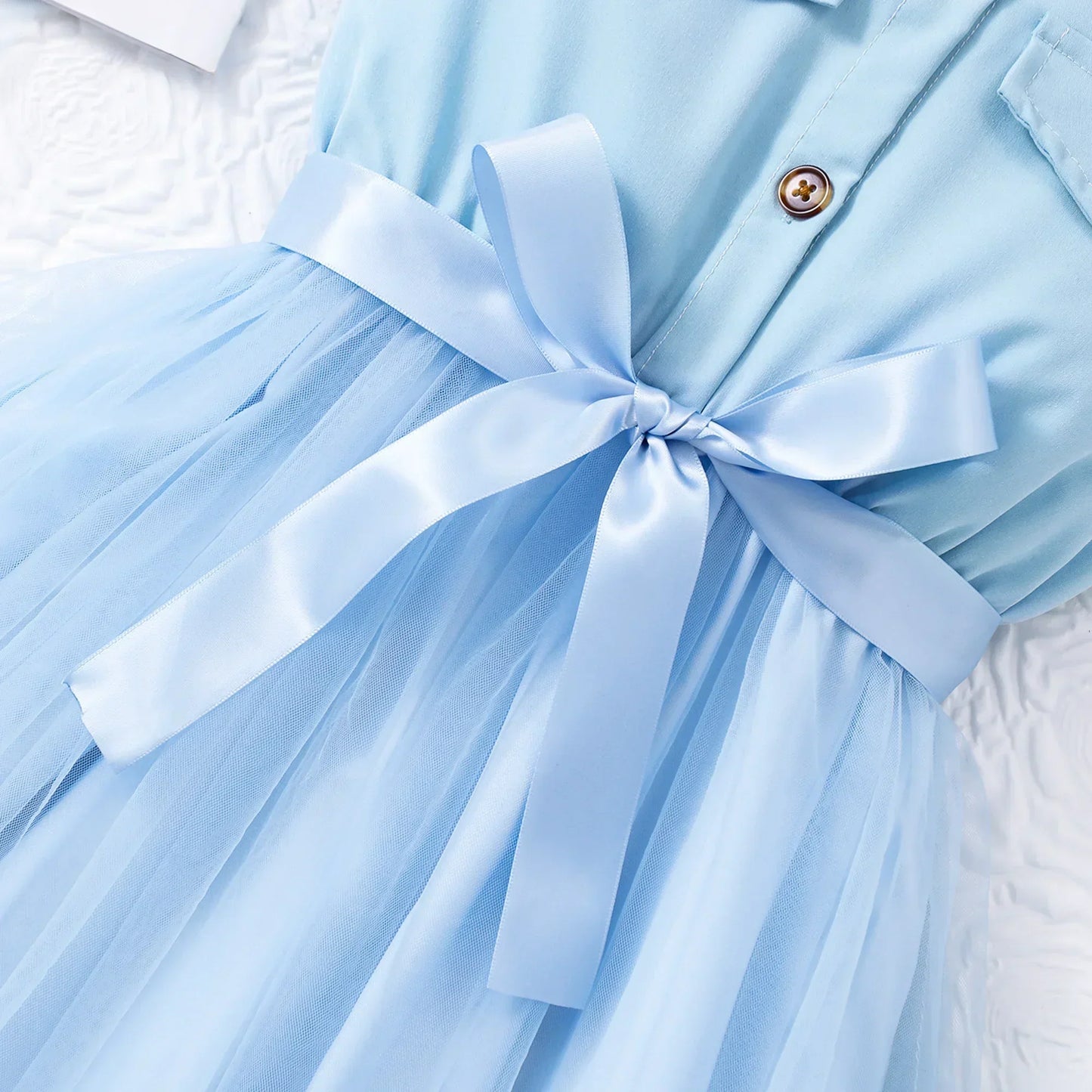 2025 Teen Girl Dress Summer Blue KIds Dresses Sleeveless Casual Vacation Elegant Mesh Children Princess Dress 7 8 9 10 11 12 Yrs