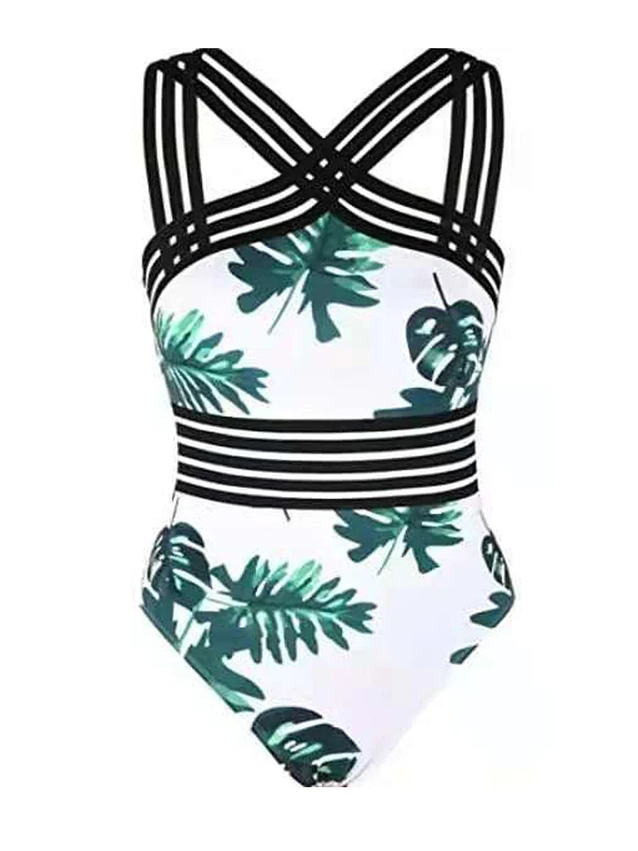 Solid Mesh Tape Swimsuit 2026 One Piece Sexy High Neck Swimwear Women Cross Front Bathing Suit Female Padded Beachwear Bodysuit