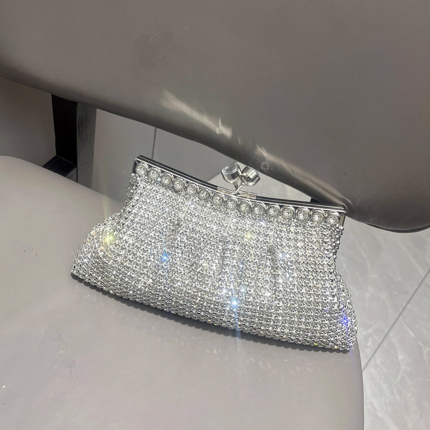 Handle Rhinestones Evening clutch Bag Purses and handbag luxury Designer shiny Crystal Clutch purse bucket bag shoulder bags