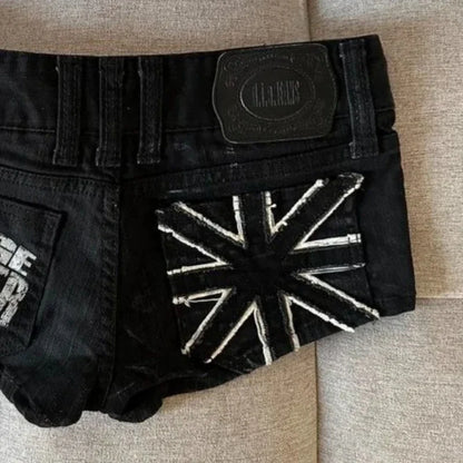 2025ins European and American trendy low-waisted hot girls slim jeans hip-hop fashion streetwear printing letter pattern