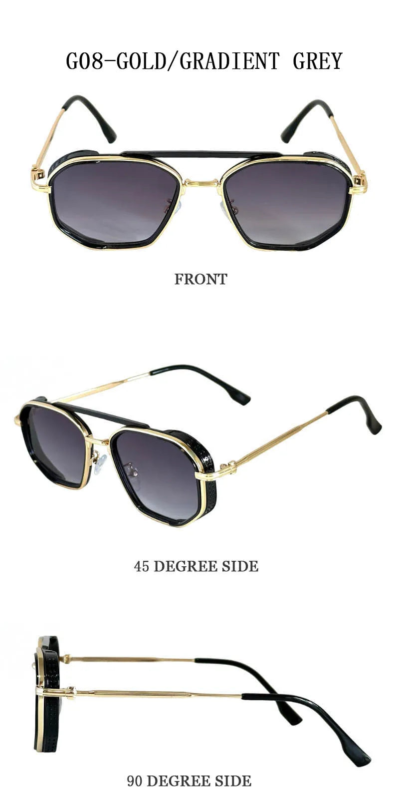 Vintage New Square Sunglass Men Fashion Steampunk Sunglasses Women 2025 Retro Glasses Gafas De Sol Hombre Lunette Soleil Femme