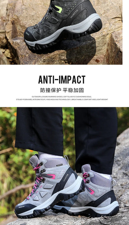 Hiking shoes Men's waterproof hunting Boots Tactical Desert Combat Ankle trekking Boots Male Women warm Leather Sneakers