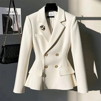 2025 Spring Autumn Short Temperament Casual Ladies Suit Coat Korean Version High-end Comfortable Women's Small Blazer Jacket