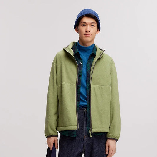 Jacket Men Antistatic Polar Fleece 2024 New Winter Furry Coat Loose Hooded Winter Wear Versatile Couple Style Jacket