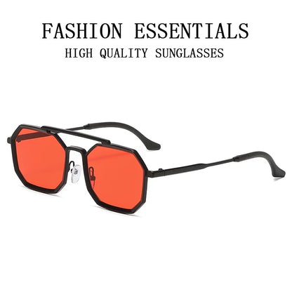 Metal Sunglasses For Men Vintage Square Sunglasses Women Trendy Luxe Fashion Sun Glasses Steampunk Shades Gafas De Sol Hombre