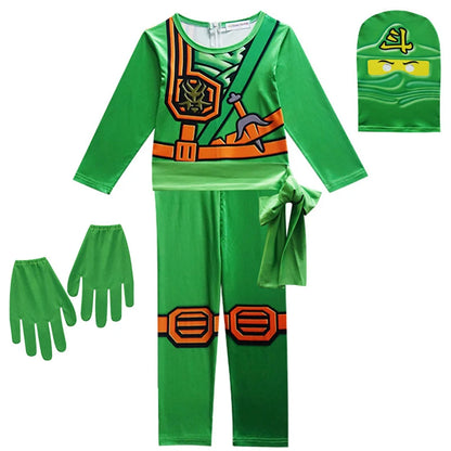 NINJA cosplay Boys Advanced Latest Role Playing Costume Jumpsuit Set Halloween Christmas Party Ninja Superhero Set Cosplay