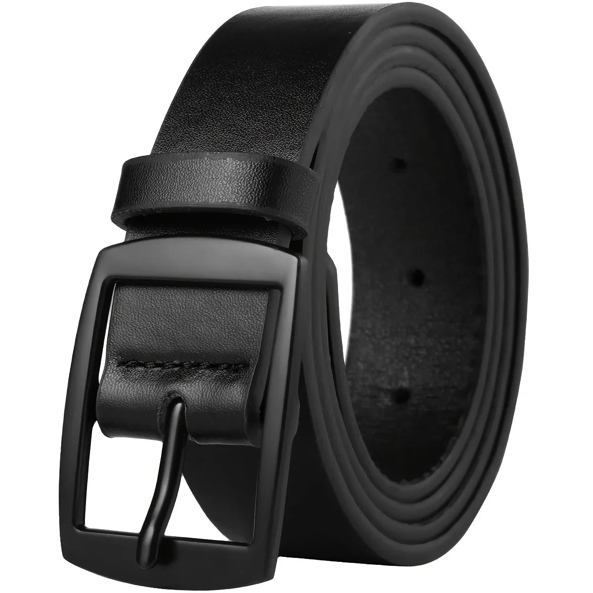 1 Piece of Men's Fashionable Pu Leather Belt, Simple Retro Design, Smooth Belt Buckle, Suitable for Men's Daily Life, Casual Gatherings, Holiday Work, and Other Occasions.