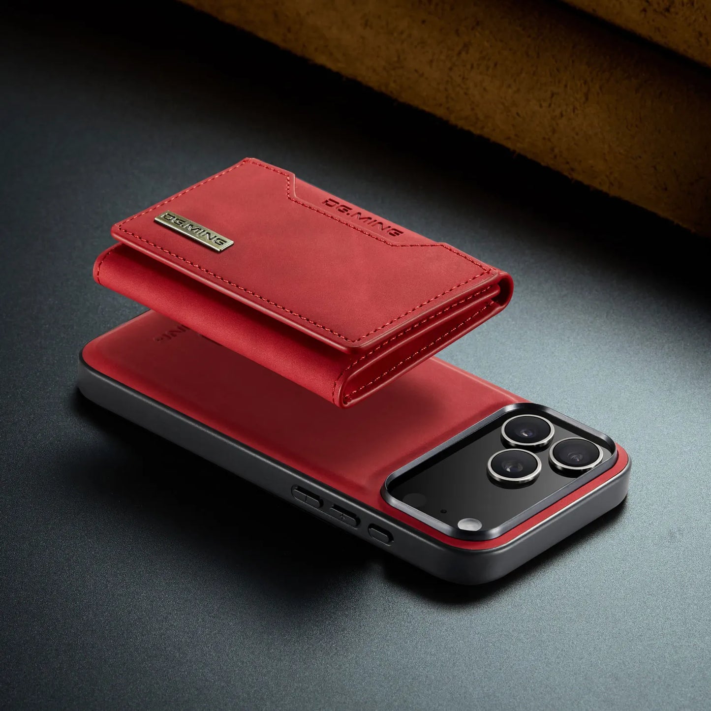 Luxury Leather Phone Case for IPhone 17 Pro Max Air16E 16 14 15 Plus 13 12 11 Pro Max Magnetic Detachable Card Stand Wallet