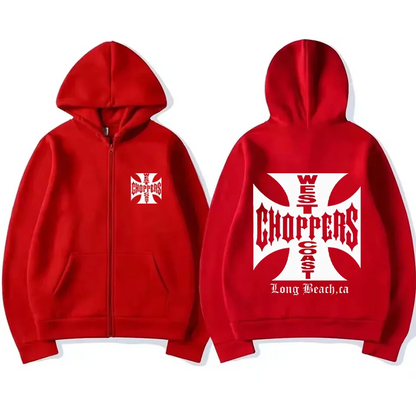 Paul Walker Shirt West Coast Choppers Vintage print Hoodie Men Women fashion Tops Hip Hop Coat Zip Up Jacket Hot sale streetwear