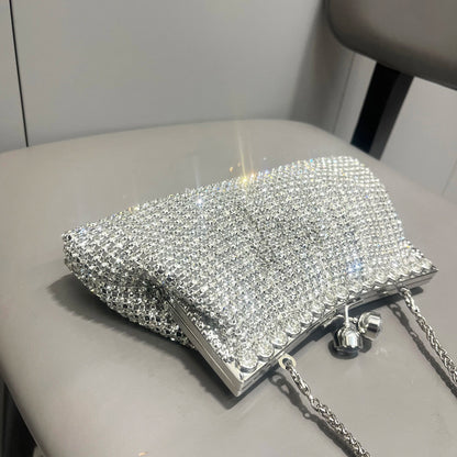 Handle Rhinestones Evening clutch Bag Purses and handbag luxury Designer shiny Crystal Clutch purse bucket bag shoulder bags