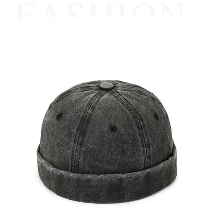 Hatsmen's Four Seasons Denim Cloth Gua Skin Hat, Street Bare Panel, Landlord Hat, Personality Fashion, Retro Outdoor Trend