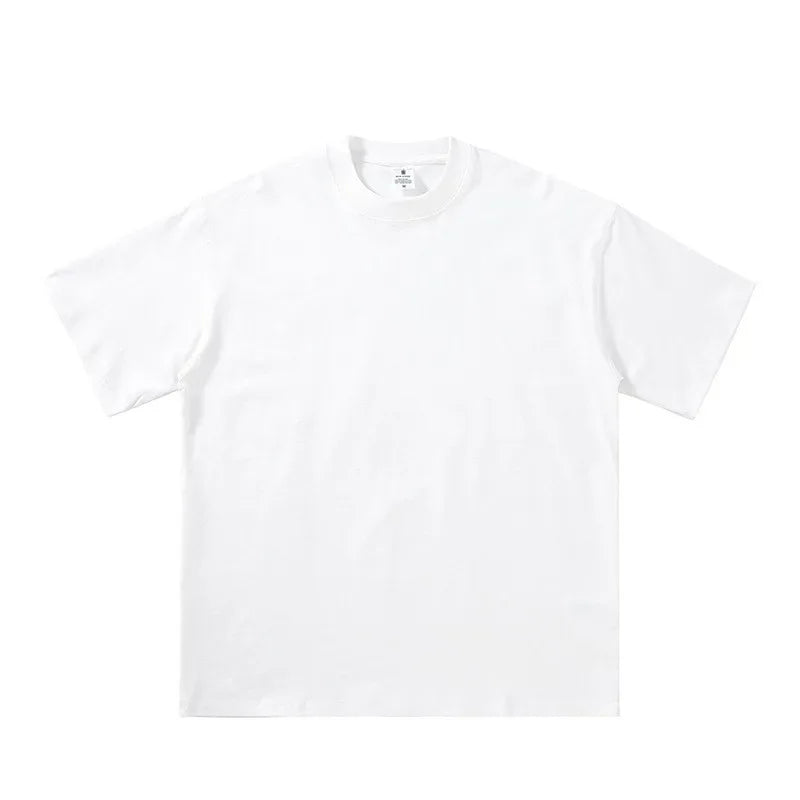 2025 Summer Men and Women T-shirt Cotton Solid Tshirts Oversized Short Sleeve T Shirt Fashion Soft White Black Tee Clothing Tops