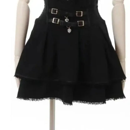 Japanese Harajuku Mini Skirt Punk College Style Plaid Cake Subculture Y2k Skirt Girl Summer High Waist Sweet Mini Skirt