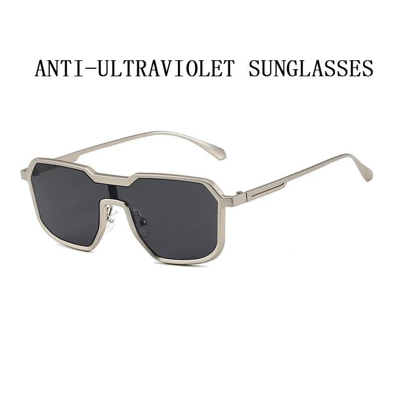 Heavy Metal Sunglasses For Men Steampunk Fashion Glasses Vintage Shades Retro Square Gafas De Sol Hombre Lunette De Soleil Homme