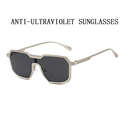 Heavy Metal Sunglasses For Men Steampunk Fashion Glasses Vintage Shades Retro Square Gafas De Sol Hombre Lunette De Soleil Homme