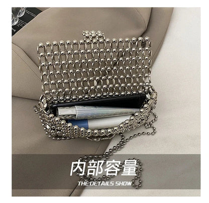PU Sense of Luxury Solid Color Evening Bags Hollow Out Temperament 2025 Hot Sale Ladies Bags Versatile Fashion Shoulder Bags