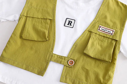 New Summer Baby Clothes Suit Children Boys Girls Gentleman T Shirt Shorts 2Pcs/Set Toddler Casual Clothing Infant Kids Tracksuit