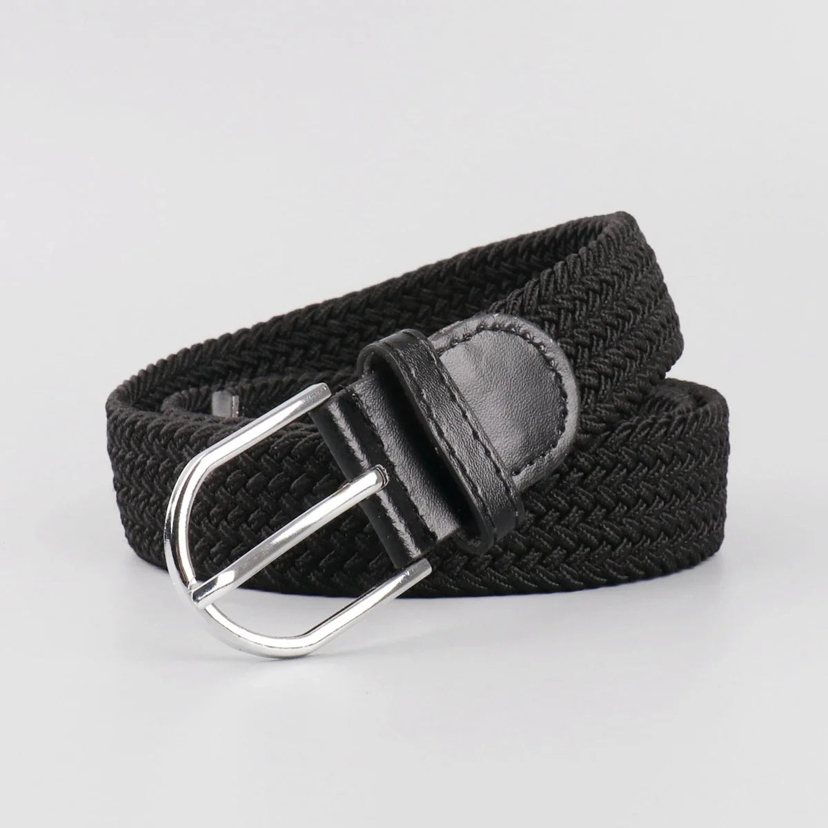 A casual, versatile multi-color elastic band for women, a retro-style belt suitable for both men and young people, a woven belt