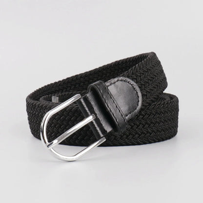 A casual, versatile multi-color elastic band for women, a retro-style belt suitable for both men and young people, a woven belt