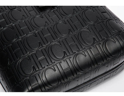 Women's Large Capacity Embossed Shoulder Bag Solid Color with Simple Texture Minimalist Design 2026 Trendy Fashion Commute