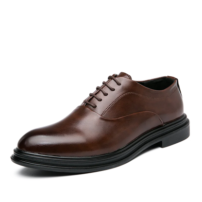 Brand Classic Derby Shoes Leather Man Business Dress Office Leather Shoes Flats Men Fashion Wedding Party Suit Club Shoe Vintage