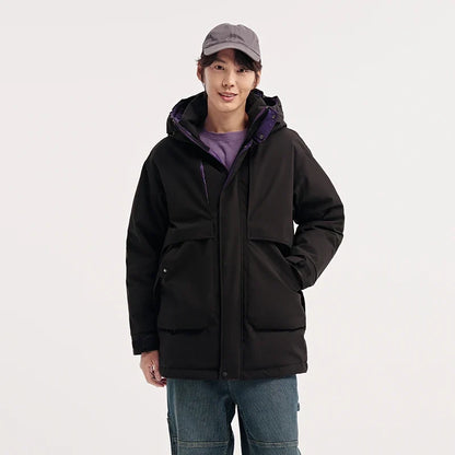 Men Mid-Length Loose Outerwear 2025 New Winter Windproof Three-Resistant Warm Casual Coat Man Clothing Daily Wear