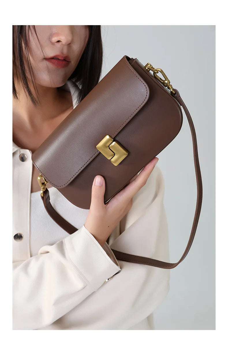 Genuine leather woman bag small square shoulder bag Handbags ladies crossbody bags luxury designer minimalism bag tofu bag