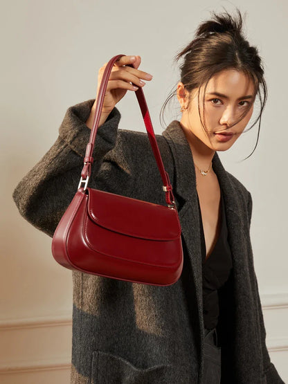 crossbody bags underarm cowhide Genuine leather handbags women vintage shoulder bag female luxury bags womens high quality 2026