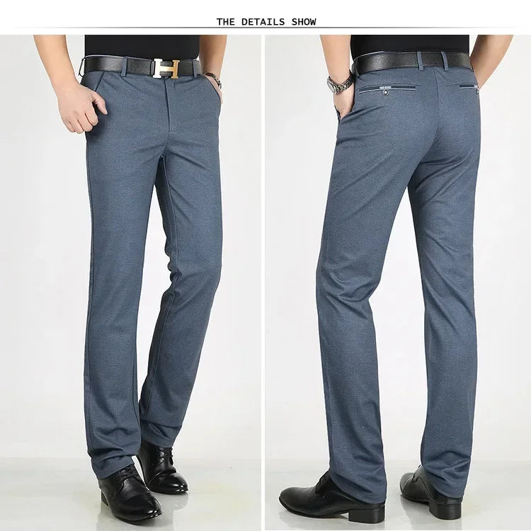 Men's Suit Pants High Quality Summer Men Dress Pants Straight Business Mens Formal Pants Big Size Classical Trousers