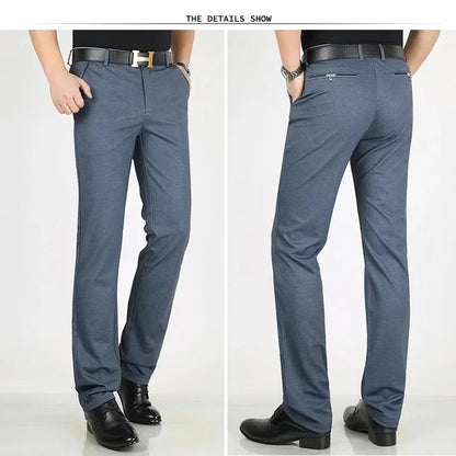Men's Suit Pants High Quality Summer Men Dress Pants Straight Business Mens Formal Pants Big Size Classical Trousers