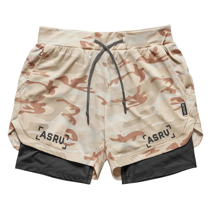 Men's Summer Quick Dry Running 2 in 1 Shorts Sports Jogger Short Pants Male Gym Fitness Workout Sweatpants Plus Size M-5XL