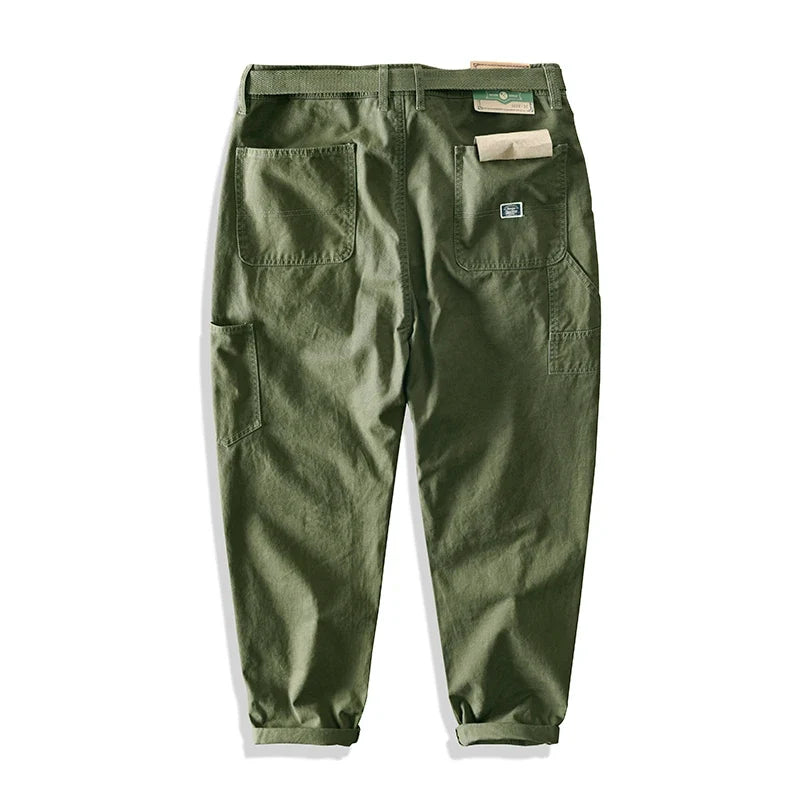 Trendy Versatile Workwear Pants Men American Retro Trousers Fashion Cargo Pants Man Straight Casual Baggy Pants