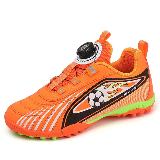 Children's Rotating Buckle Sneaker Students Competition Training Football Shoes Fashionable Lightweight Anti slip Footwear