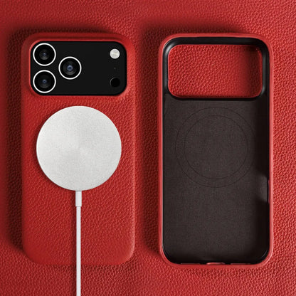 Luxury Magnetic Genuine Leather Case For iphone 17 Pro Max 16 15 14 13 12 11 for Magsafe Full Covered Phone Cases Back Cover