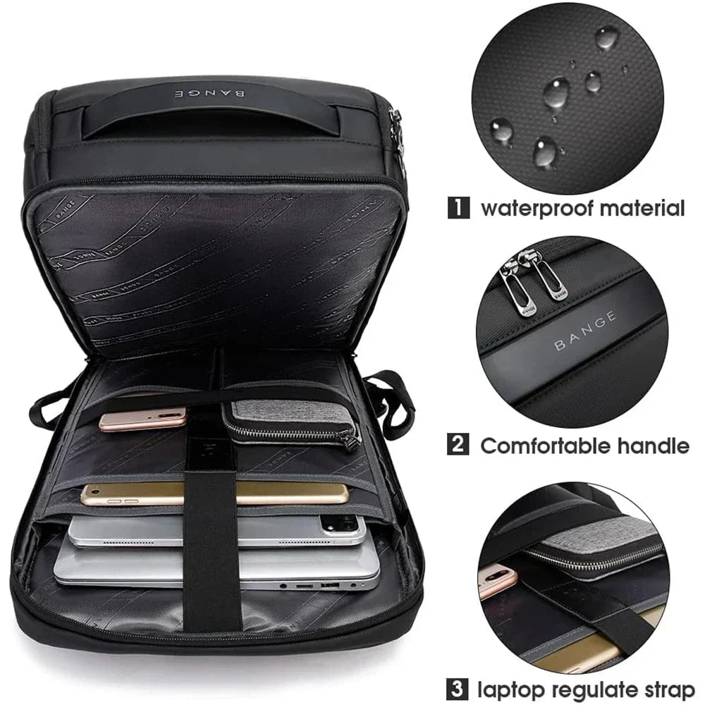 Business Backpacks Laptop 15.6 inch Multifunctional WaterProof Big Capacity Daily Work Male Backpack School Bag Mochila
