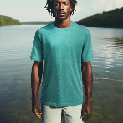 Superfine Merino Wool T shirt Men Base Layer Merino Shirt Wicking Breathable Quick Dry Anti-Odor No-itch Big USA Size