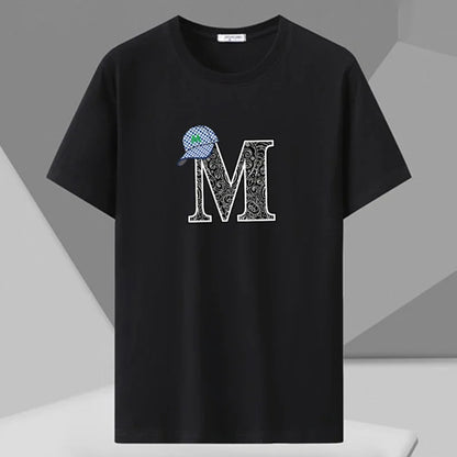 Plus Size Printed T Shirt Men 5XL 6XL 7XL 180kg Loose Short Sleeve Tee Oversized Tops Big Size Men Clothing 티셔츠 반팔 남자 Camiseta