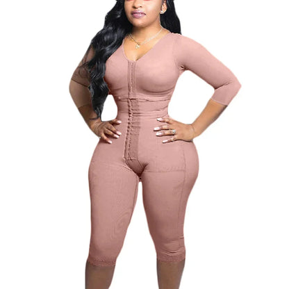 Fajas Colombianas Full Body Support Arm Compression Girdle Women's Shapewear With Built In Bra Corset Slimming Sheath Flat Belly