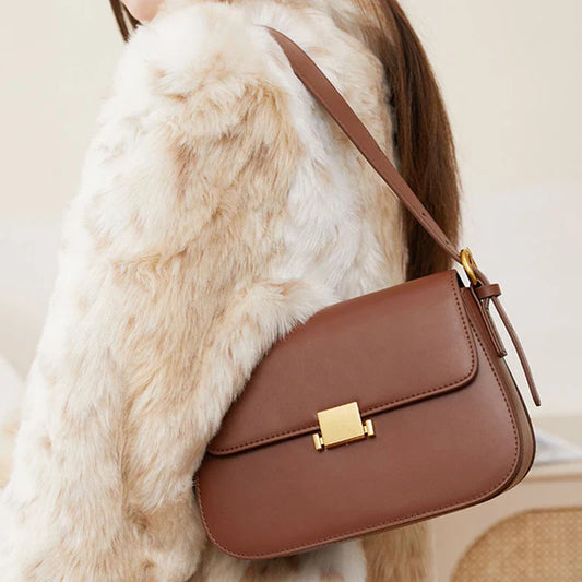 Cowhide Women's Bag 2024 New Genuine Leather Fashion Women Shoulder Bags High Quality Luxury Female Crossbody Bag 2126