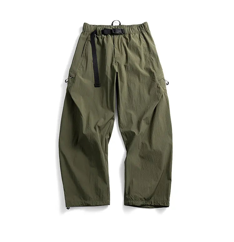 Mens Outdoor Water Resistant Quick Dry Cargo Jogger Pants Loose Fit Lightweight Breathable Streetwear Trendy Summer Casual Baggy