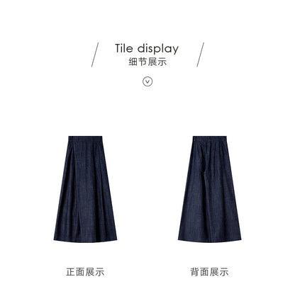 Women's Washed Jeans Baggy Skirt Pants Ladies 2026 Spring Summer Casual High Waist Vintage Denim Pants Woman Clothes M9809