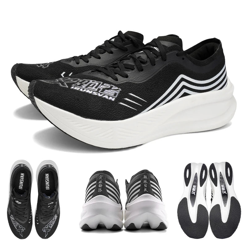 Professional Running Shoes Man Nylon Carbon Plate Athletic Training Sport Shoes Outdoor Non-slip Original Sneakers