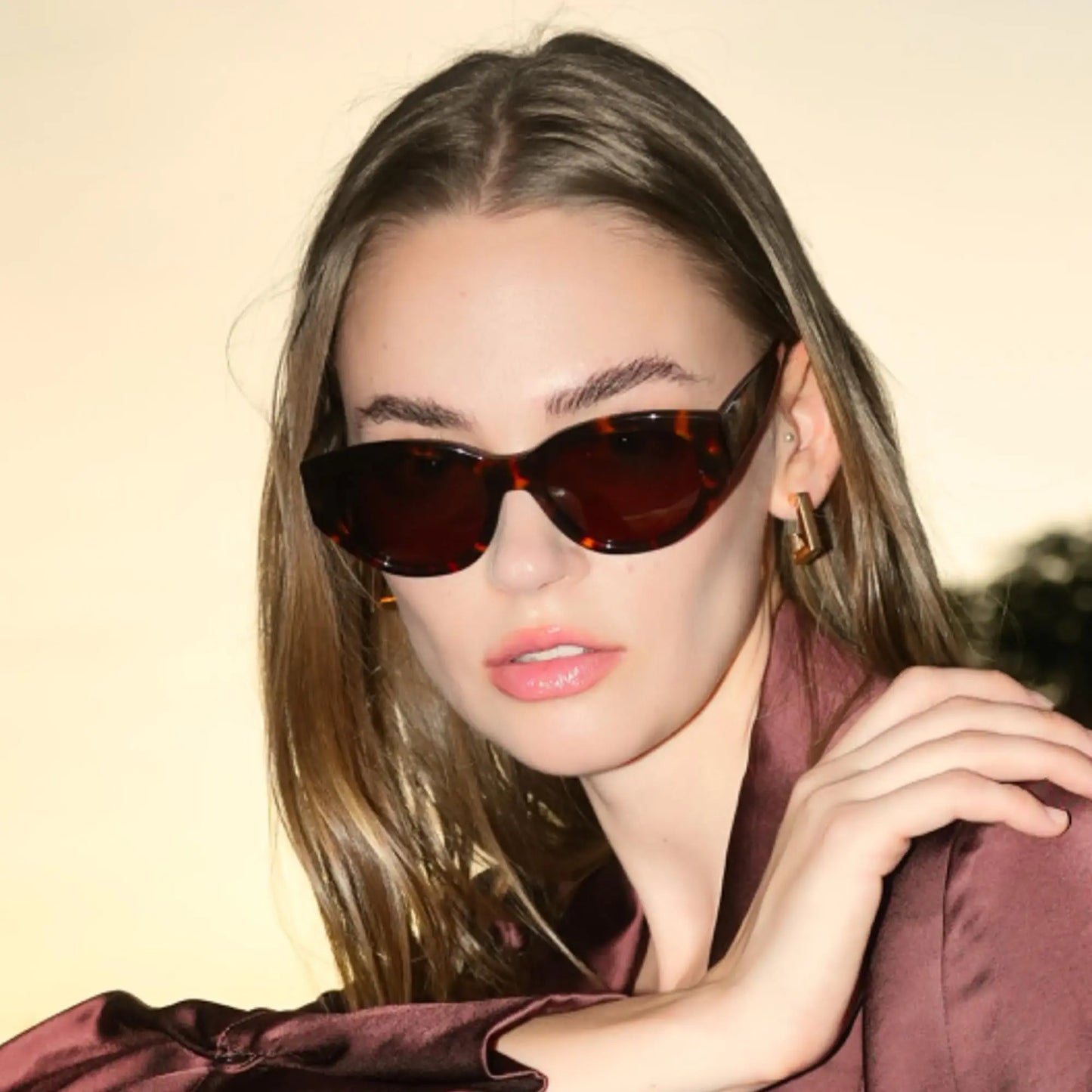 Polarized Sunglasses Women Trendy: Classic Sun Glasses Ladies Cateye Frame - Retro Cute Shades UV400 Protection