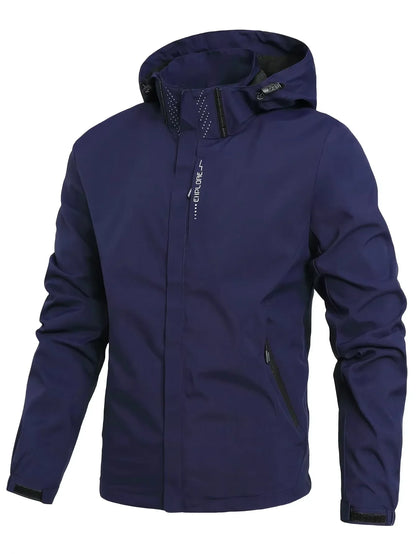 Chubasquero impermeable para exteriores para hombre, abrigo ligero para ciclismo con capucha, ropa de calle, chaqueta a prueba d