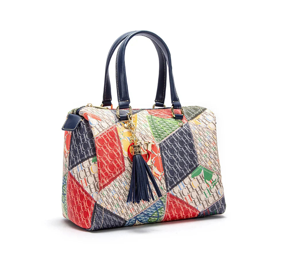 Colorful Print Design Spacious New-Style Women's Tote Bag Unique Prints Fashionable Women's Clutch Bag
