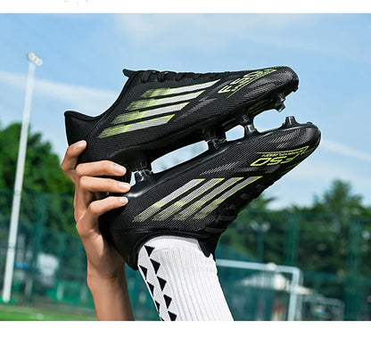 Men's High Top Soccer Shoes FG/TF Long Spikes Adult Football Boots Lightweight Professional Athletic Training