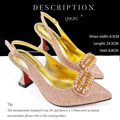 Inspired Elegant Women’s High Heels and Bag African Wedding Party Shoes and Bag–Fashionistas Exclusive Products