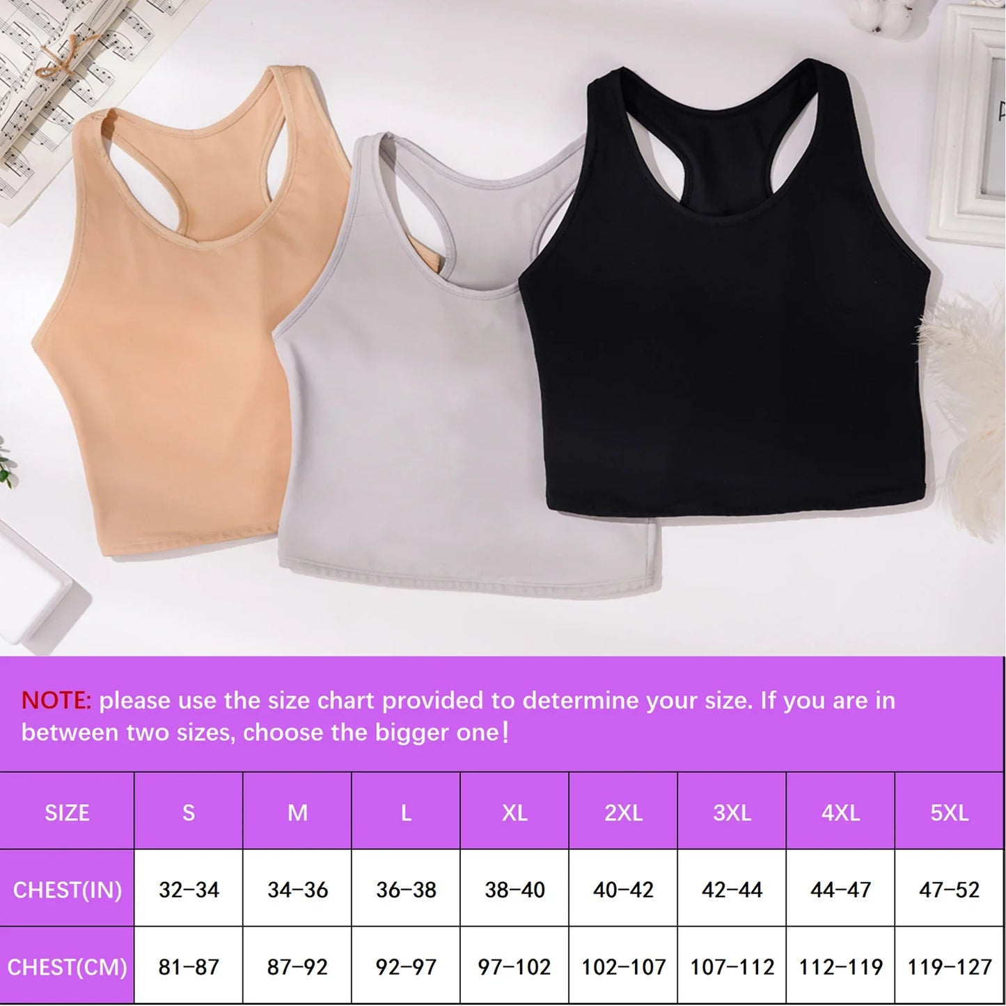 Transgender FTM Breathable Half Chest Binder Tank Top