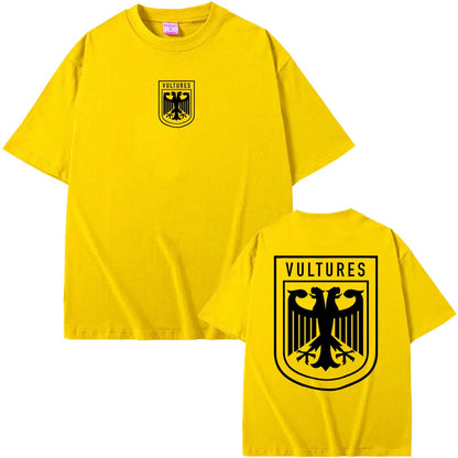 Rapper Kanye West Vultures New Music Album Graphic T Shirts Men Women Hip Hop Fashion Oversized T-shirts Male 100% Cotton Tshirt