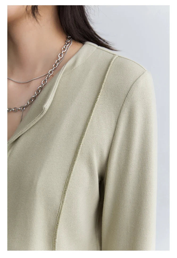 Women Cardigan Casual New Small Lapel Long Sleeved T-shirt Slim Female Knitted Sweaters Sports Spring Autumn 2025